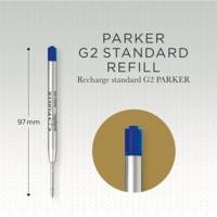 Lot de 2 Recharges QUINKflow Stylo Bille Pointe Moyenne Bleue - PARKER