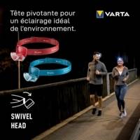 Lampe frontale LED "Outdoor Sports H20 Pro" rouge/gris - VARTA