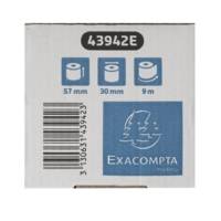 Bobine Carte Bancaire 57x30mm - 9m - 1 pli thermique 52g Safe Contact Blanc - EXACOMPTA