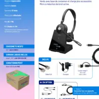 Casque micro sans fil DECT Jabra Engage 75 reconditionné