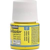 Flacon 45 ml Peinture Setacolor pour tissus clairs JAUNE CITRO - PÉBÉO