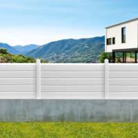 Kit clôture Persienne PVC - 70 x 150 cm - Gedimat - MOREY