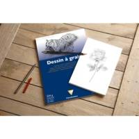 Bloc dessin grain fin encollé 24x32 20 feuilles 160g - CLAIREFONTAINE