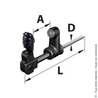 Arrêt tête bergère composite à visser noir D10mm - 280mm - Gedimat - AFBAT
