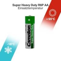 Pack de 8 piles Super Heavy Duty Verte LR6 Mignon AA - CAMELION