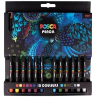 Set de 12 crayons de couleur POSCA PENCIL Couleurs assorties