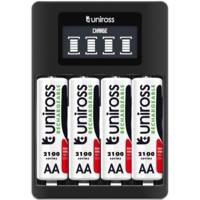 Chargeur LCD RAPIDE Pour 1 à 4 Piles Ni-MH 1.2V AA AAA [USB] - UNIROSS