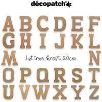 Support en papier brun mâché 20 cm, Lettre majuscule V - DÉCOPATCH