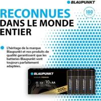 Piles AA alcalines PREMIUM, paquet de 10 - BLAUPUNKT