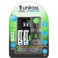 Chargeur LCD ULTRA RAPIDE Pour 1 à 4 Piles Ni-MH 1.2V AA AAA - UNIROSS