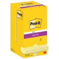 Bloc-note adhésif Super Sticky Notes, 76 x 76 mm Jaune - Post-it