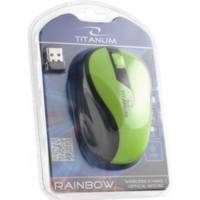 Souris sans fil Raimbow 3D TM114G Noir/Vert - TITANUM