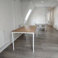 Grand bureau 180x90 cm bois et métal de réemploi - SEVE Mobilier