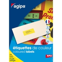Boite de 2700 étiquettes 70x31 mm multi-usage jaune - Apli-Agipa