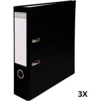 Jeu de 3 classeurs à levier Premium, A4, 80 mm, noir - EXACOMPTA