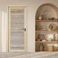 Bloc-porte à recouvrement MANOSQUE plaqué bois fraké brut Hui.88mm - 204 x 73 cm - Gedimat - ORAISON MENUISERIE