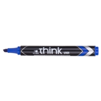 Marqueur Permanent Think pointe biseautée 1,5-5mm bleu séchage rapide peu odorant - Deli
