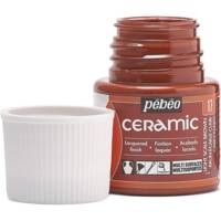 Flacon 45 ml peinture CERAMIC faïence et multi support BRUN ECAILLE - PÉBÉO