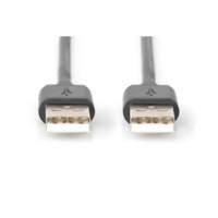 Câble USB 2.0 type A M/M. AWG 28 Noir 5 m - DIGITUS