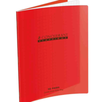 Cahier 24 x 32 96 pages grands carreaux couverture polypro rouge - Conquérant