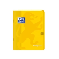 Cahier Easybook agrafé 17x22cm 96 pages grands carreaux 90g jaune - Oxford