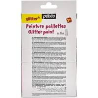 Kit découverte peinture paillettes 6 tubes de 20 ml - PÉBÉO