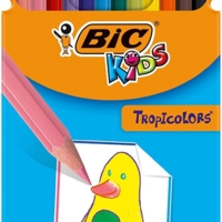Crayons de couleur KIDS Tropicolors 2, étui carton de 12 - Bic