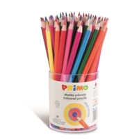 Crayons de couleur hexagonaux, laqués, en boîte en carton, 72 couleurs. Ø 2.9mm - Primo