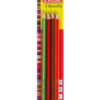 Lot de 4 crayons papier, hexagonal, assorti dureté H, HB, B et 2B - Herlitz