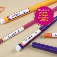 Sachet de 30 étiquettes stylos jaune/orange Avery