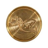 Pastille laiton pour sceau sur broche colombe - HERBIN