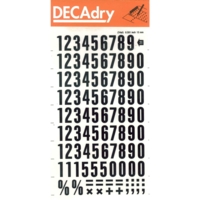 Chiffres Transferts (1 Feuille) DD71F 15 mm Noir - Apli-Agipa
