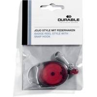 Porte badge avec Jojo ovale Rouge / transparent - DURABLE