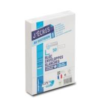 Paquet de 50 enveloppes blanches C6 114x162 90 g précasées bande de protection - GPV