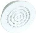 Grille d'aération ronde intérieure menuiserie blanche, ø d'emboîture 35 mm, à visser ou à coller, pour contre-cloison, avec moustiquaire, section de passage d'air 1,5 cm2 - Gedimat - NICOLL