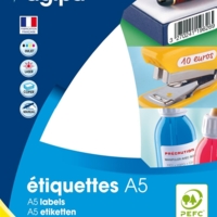 Etui A5 ( 16F ) de 448 étiquettes multi-usage Permanentes 18,5x48,5 mm Blanc - Apli-Agipa