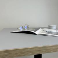 Plateau de table carré Gris Medio & bois - RestooTab