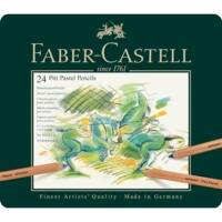 Etui Métal de 24 Crayons de couleur PITT PASTELL Assortis - FABER-CASTELL