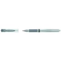 Roller encre gel Signo Broad UM153 grip pointe large 1mm argent - Uni-Ball