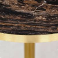 Mange-debout pied Doré Ø60cm berbe capuccino chants laiton - intérieur - RestooTab