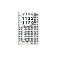 Chiffres Transferts (1 Feuille) DD7F 6 mm Noir - APLI-AGIPA