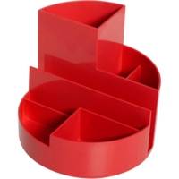 Organisateur de bureau rundbox 6 compartiments Rouge - MAUL