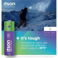 Boîte de 8 piles rechargeables AA prêtes à l'emploi Pro NiMH, 2000 mAh - ITSON