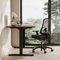 Bureau électrique 120x80 DEBBIE bois et noir - OCCASION - Adopte un Bureau