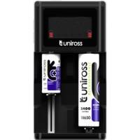 Chargeur Compact 3T LED, Pour 1 à 2 Piles Lithium 18650 & Ni-MH 1.2V AA AAA - UNIROSS