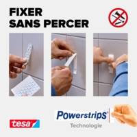 Pack 6 Powerstrips Languette Adhésive 3Kg pour Carrelage et Métal - TESA