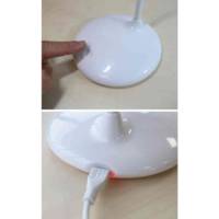 Lampe de bureau LED NELLY blanc, sans fil, avec variateur - UNILUX
