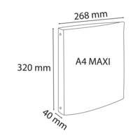 Classeur 4 Anneaux 30 mm Dos de 40mm rigide 10/10e A4 maxi Rouge - EXACOMPTA