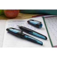 Stylo plume EASYbuddy pointe moyenne droitiers noir/bleu - STABILO