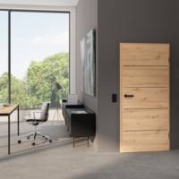 Bloc-porte tubulaire LINEO décor chêne Artis structuré hui.100 à 116 mm - 204 x 73 cm - Gedimat - WESTAG
